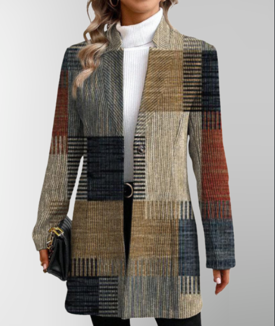 Marina™ - Elegant women's blazer jacket with pattern